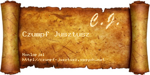 Czumpf Jusztusz névjegykártya